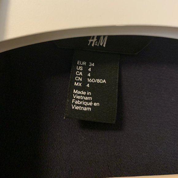 H&M Navy Button Up Dress - Picture 2 of 3